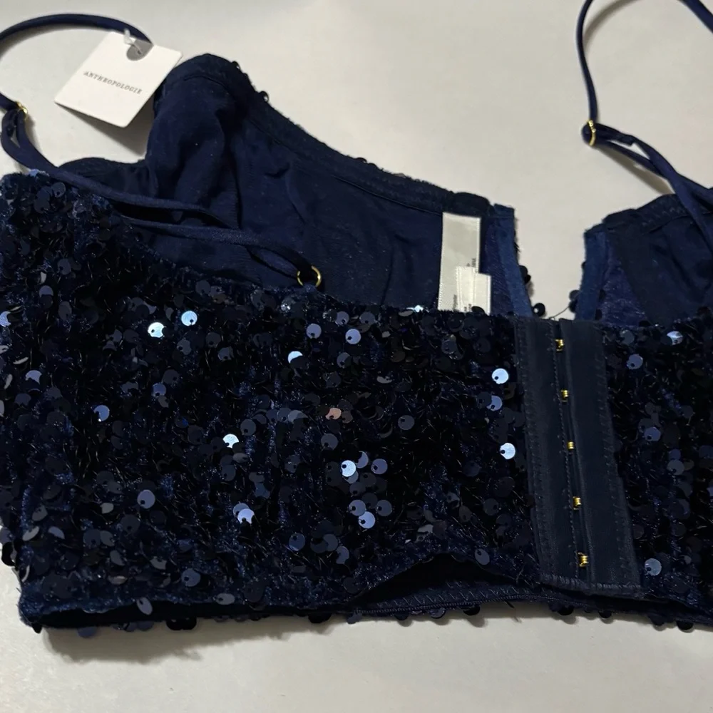 NWT Anthropologie The Eve Sequin Bralette, L - Picture 10 of 12